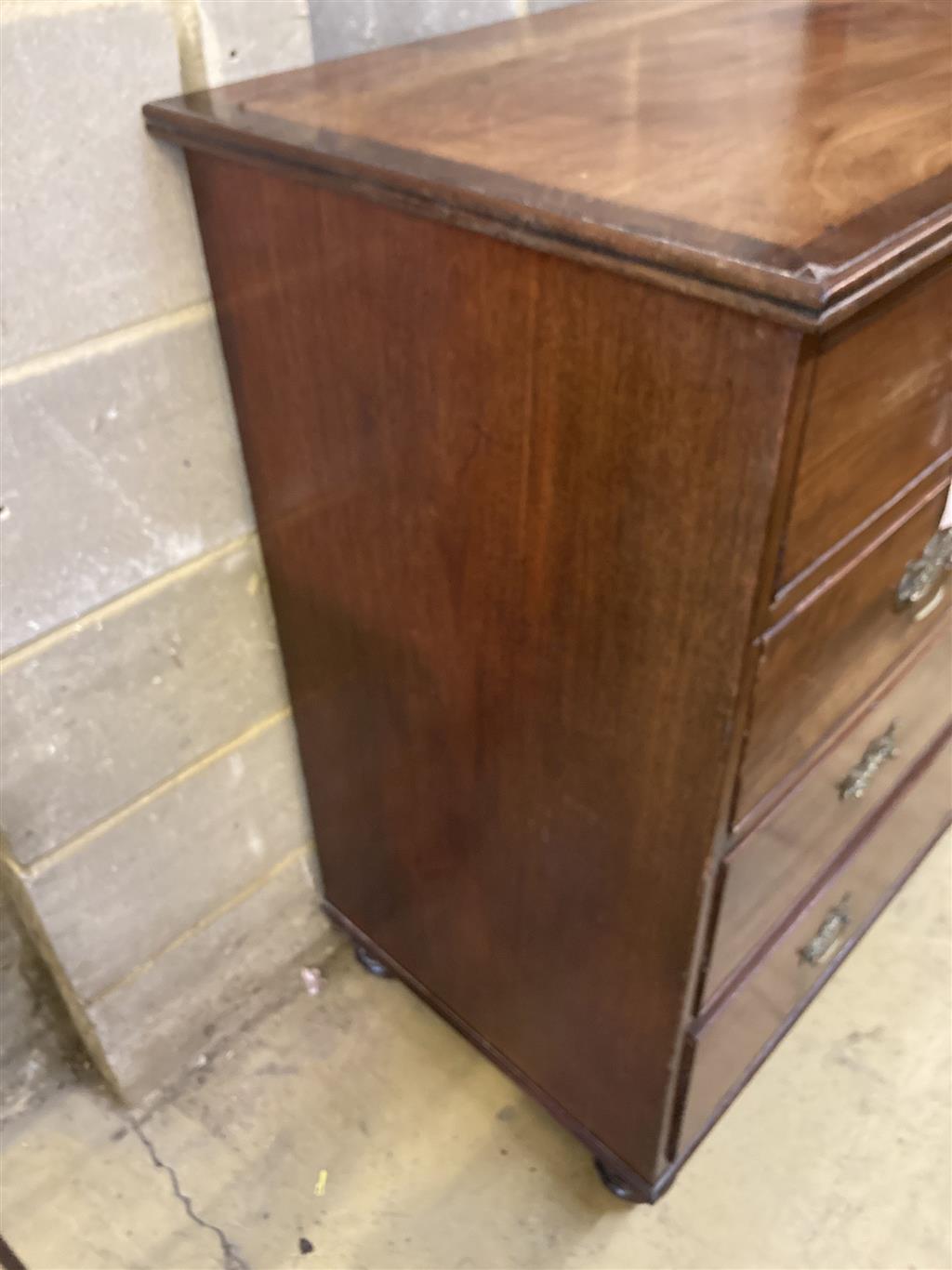A George III mahogany chest, width 110cm, depth 54cm, height 107cm